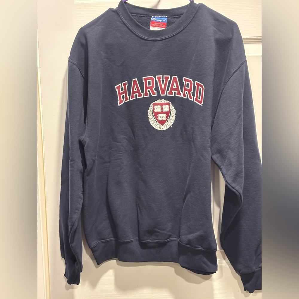 Harvard Navy Crewneck Sweatshirt by Champion